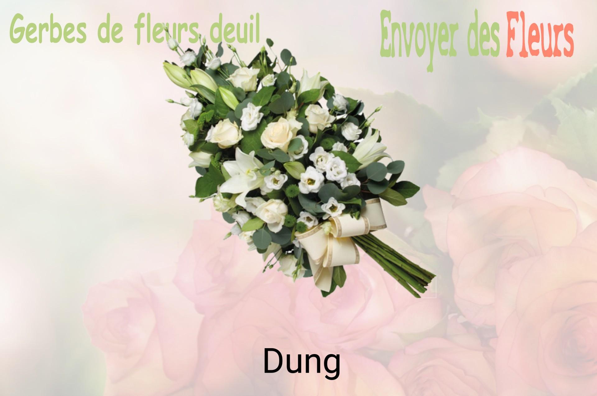 Gerbe de fleurs de deuil livrée à Dung